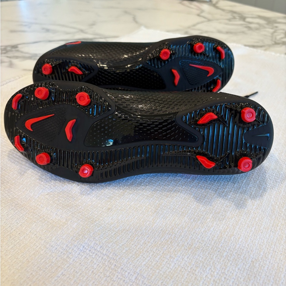 kids' nike jr phantom gt club mg soccer cleats red black - Picture 6 of 8